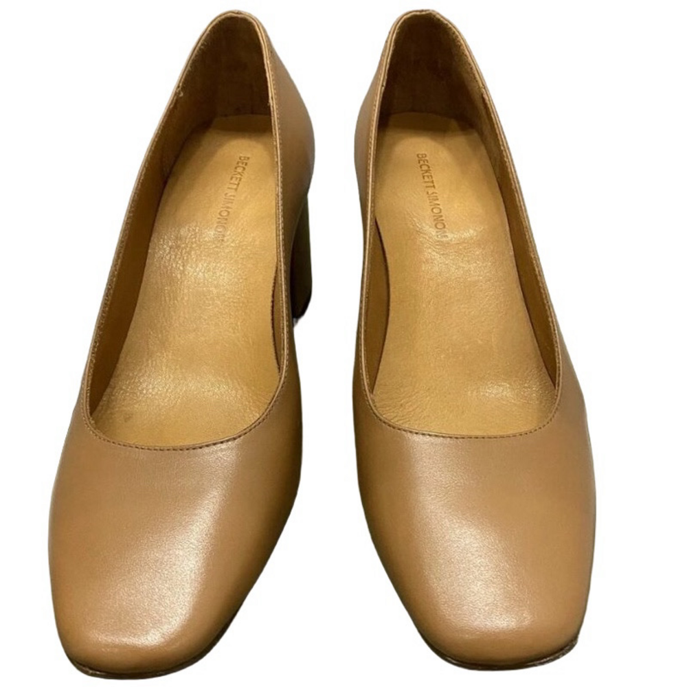 NEW BECKETT SIMONON Gemma Leather Pumps – Women’s Size 8.5 – Toffee – New W/ Box